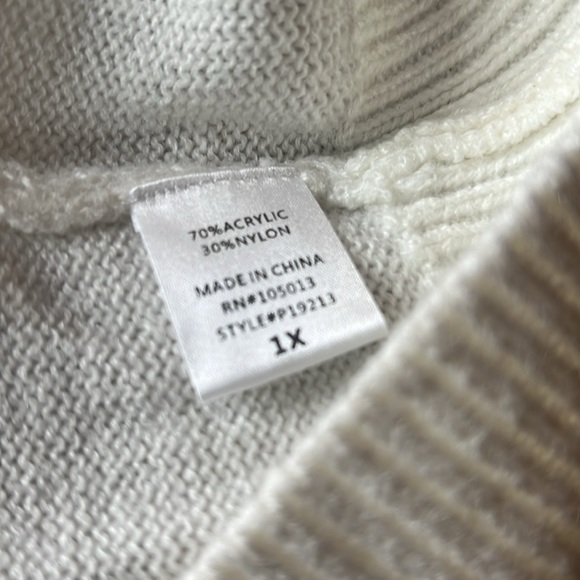 NWT ANDREE BY UNIT / Cream and mustard / 1X - Picture 7 of 7